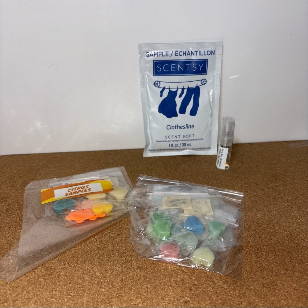 3/$15 Scentsy Clothesline Scent Soft with Citrus Wax Samples